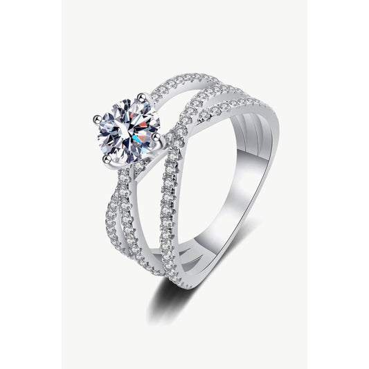 1 Carat Moissanite Crisscross Ring - Body By J'ne