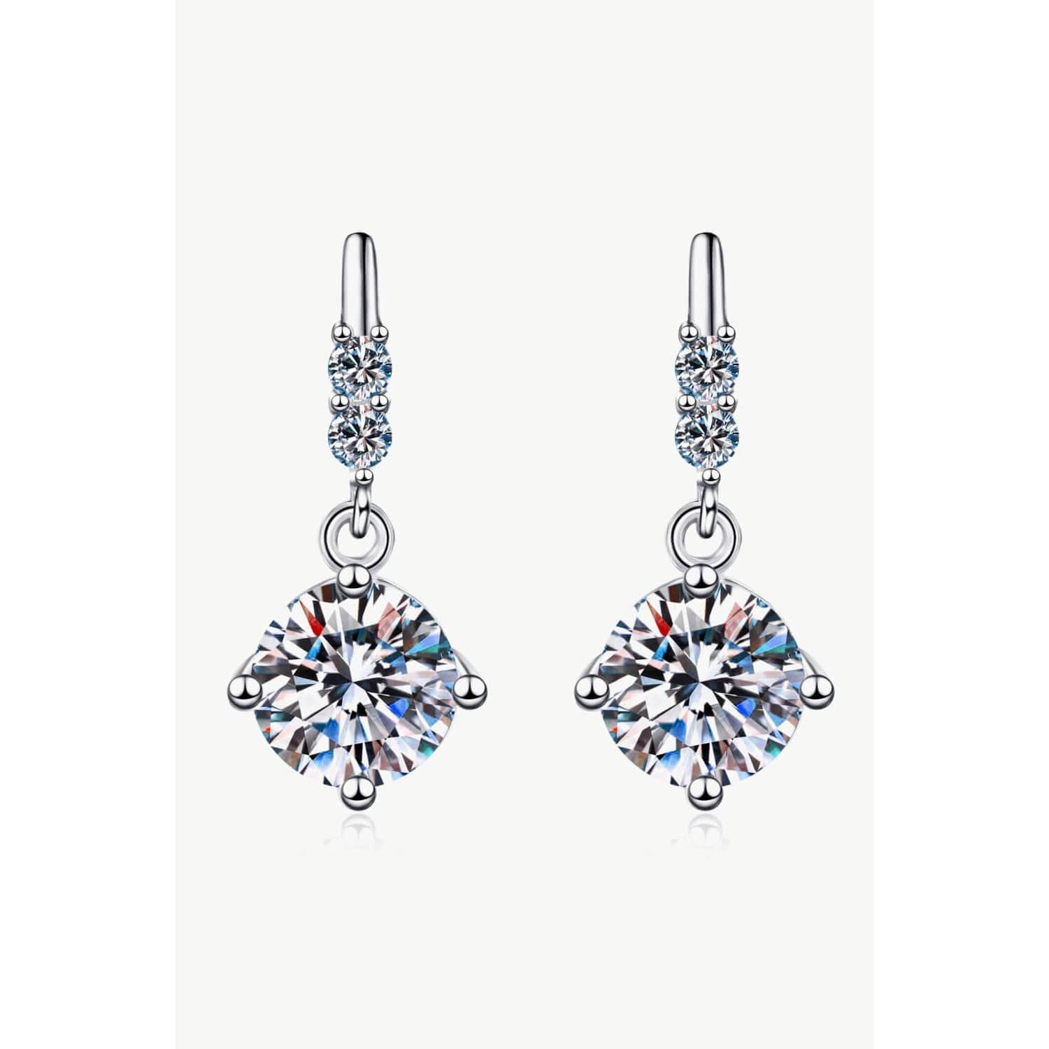 1 Carat Moissanite Drop Earrings - Body By J'ne