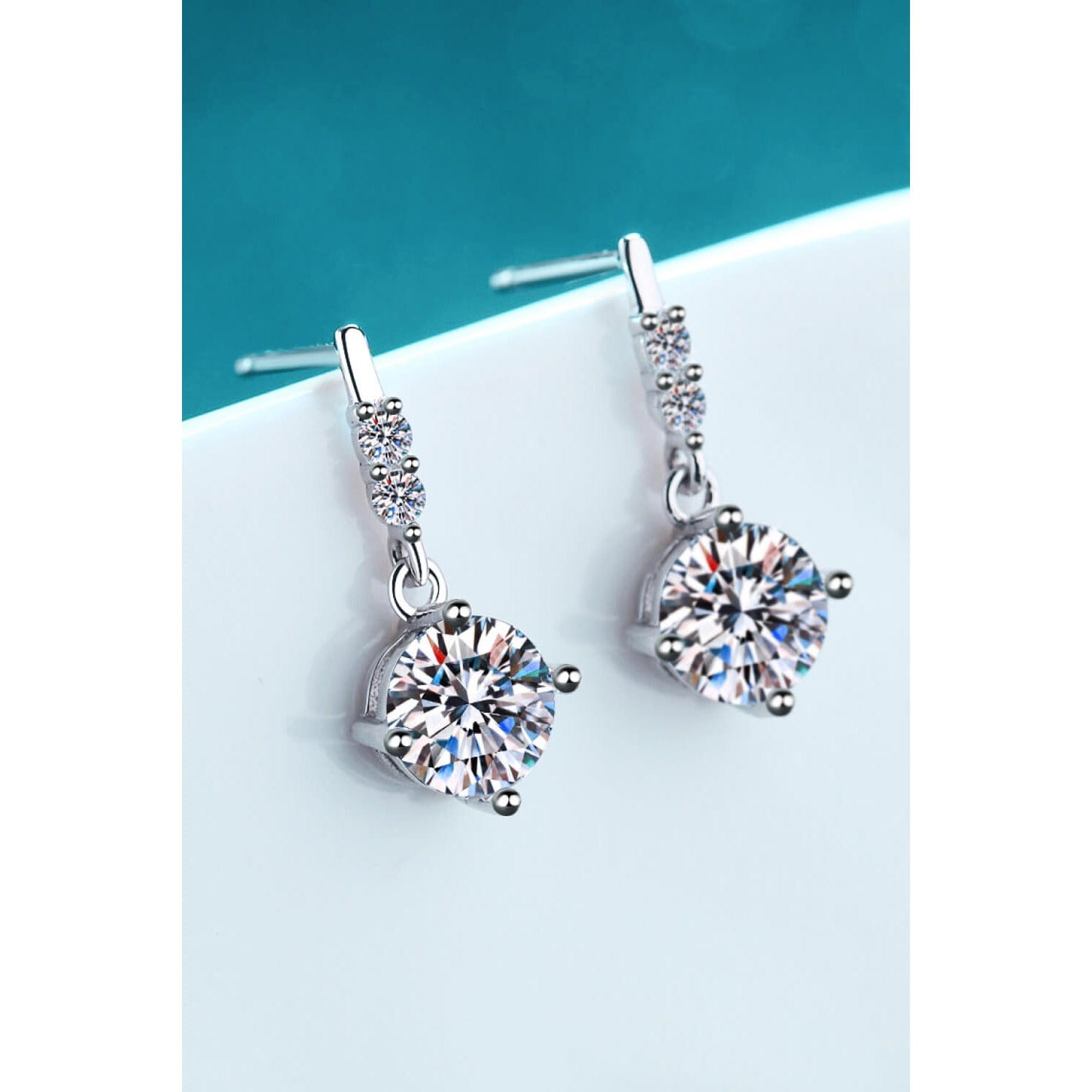 1 Carat Moissanite Drop Earrings - Body By J'ne