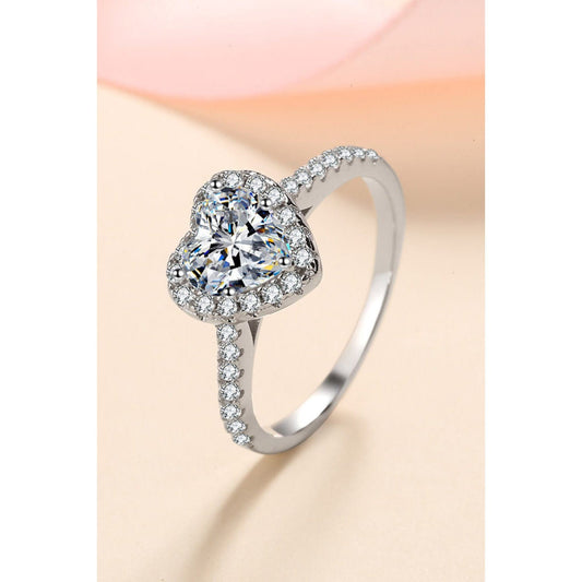 1 Carat Moissanite Heart-Shaped Ring - Body By J'ne