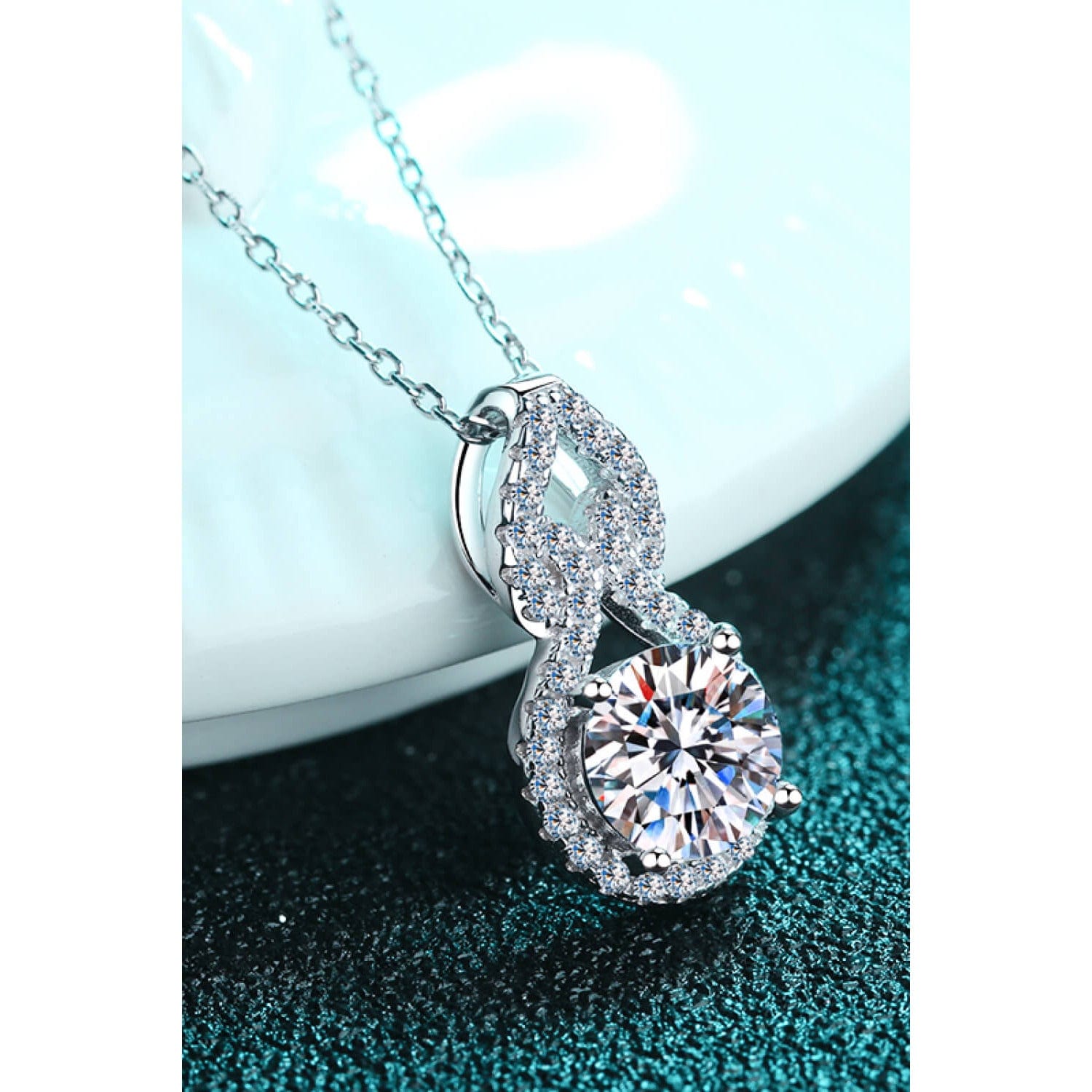 1 Carat Moissanite Pendant Necklace - Body By J'ne