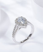 1 Carat Moissanite Teardrop Split Shank Ring - Body By J'ne