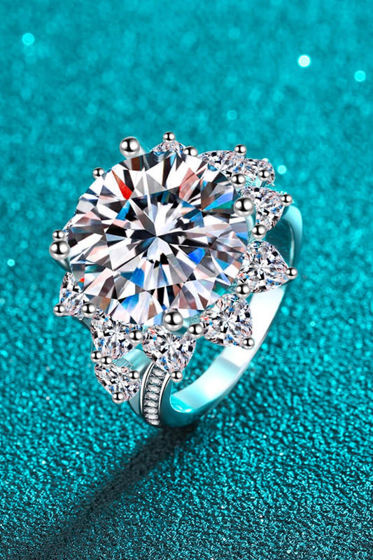 10 Carat Moissanite Flower-Shaped Ring - Body By J'ne