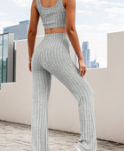 Wide Strap Tank and High Waist Pants Set - Body By J'ne