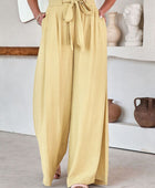 Drawstring Pocketed Wide Leg Pants - Body By J'ne