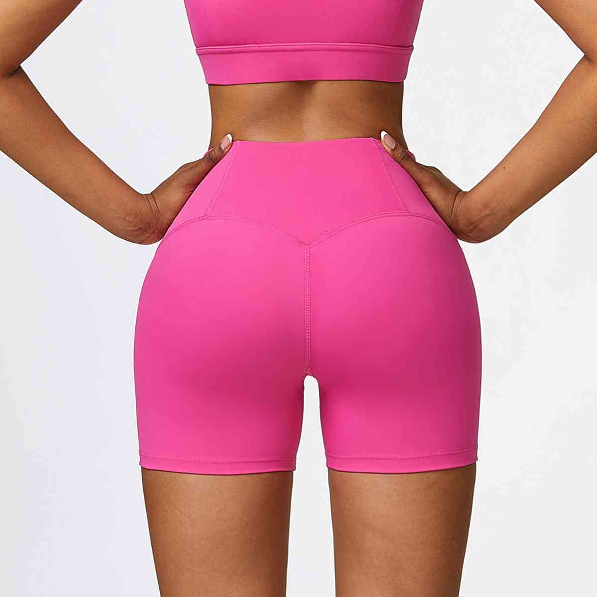Wide Waistband Slim Fit Sports Shorts - Body By J'ne