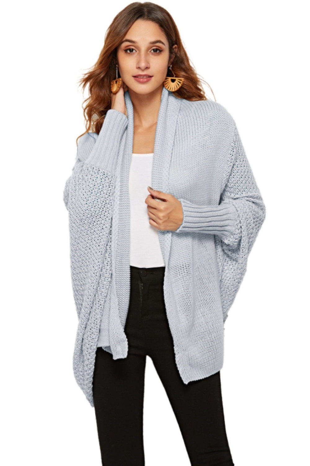 Open Front Batwing Sleeve Cardigan - Body By J'ne