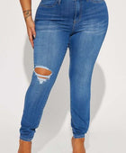 Distressed Buttoned Jeans with Pockets - Body By J'ne