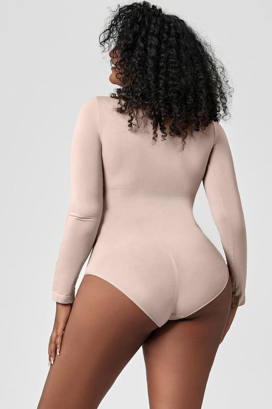 Full Size Long Sleeve Shaping Bodysuit - Body By J'ne
