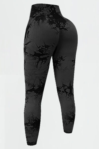 Printed High Waist Active Leggings - Body By J'ne