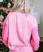 Sequin Round Neck Dropped Shoulder Sweatshirt - Body By J'ne