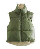 Zip Up Drawstring Reversible Vest - Body By J'ne