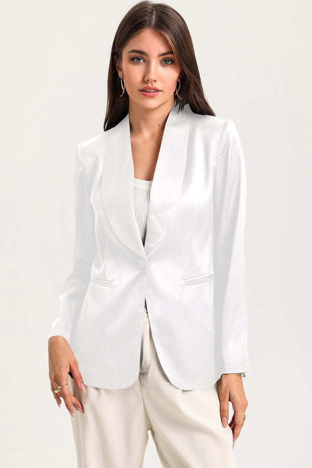 Long Sleeve Shawl Collar Blazer - Body By J'ne