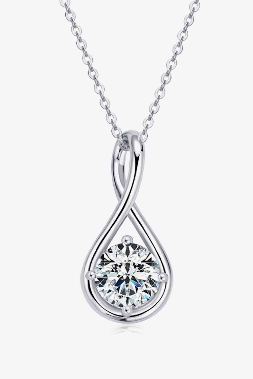 2 Carat Moissanite 925 Sterling Silver Necklace - Body By J'ne