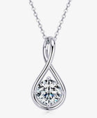 2 Carat Moissanite 925 Sterling Silver Necklace - Body By J'ne