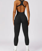 Cutout Racerback Active Jumpsuit - Body By J'ne