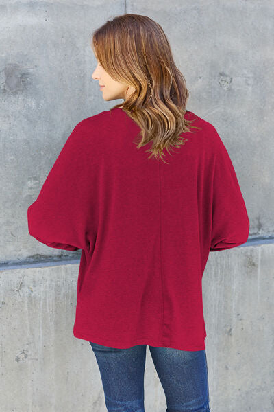 Full Size Round Neck Long Sleeve T-Shirt - Body By J'ne