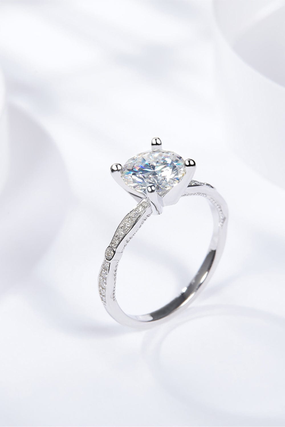 1.5 Carat Moissanite Side Stone Ring - Body By J'ne