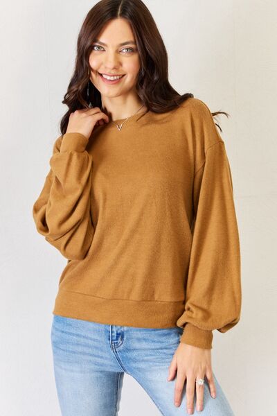 Round Neck Long Sleeve Top - Body By J'ne