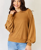 Round Neck Long Sleeve Top - Body By J'ne