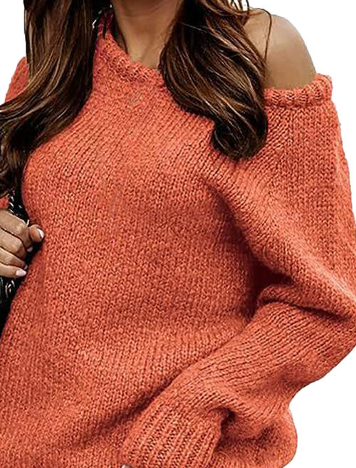 One Shoulder Long Sleeve Sweater - Body By J'ne