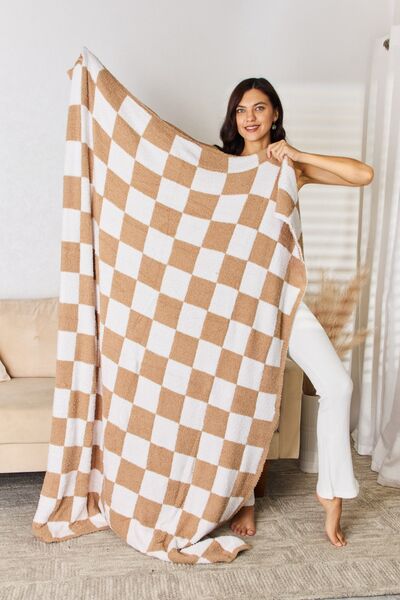 Cuddley Checkered Decorative Throw Blanket - Body By J'ne