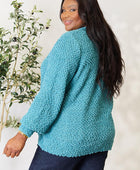 Falling For You Full Size Open Front Cardigan with Pockets - Body By J'ne