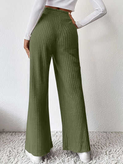 Ribbed High Waist Pants - Body By J'ne