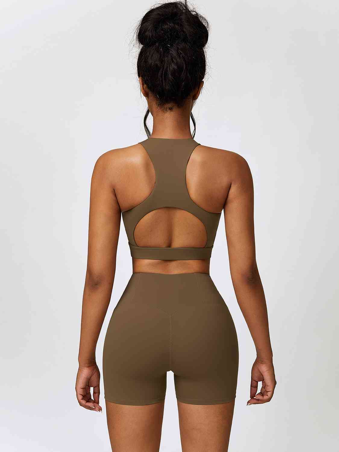 Cutout Cropped Sport Tank and Shorts Set - Body By J'ne