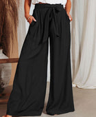 Drawstring Pocketed Wide Leg Pants - Body By J'ne