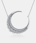 1.8 Carat Moissanite Crescent Moon Shape Pendant Necklace - Body By J'ne