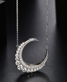 1.8 Carat Moissanite Crescent Moon Shape Pendant Necklace - Body By J'ne