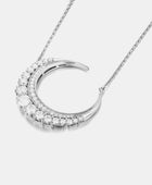 1.8 Carat Moissanite Crescent Moon Shape Pendant Necklace - Body By J'ne