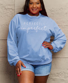 Full Size Graphic Round Neck Sweatshirt - Body By J'ne