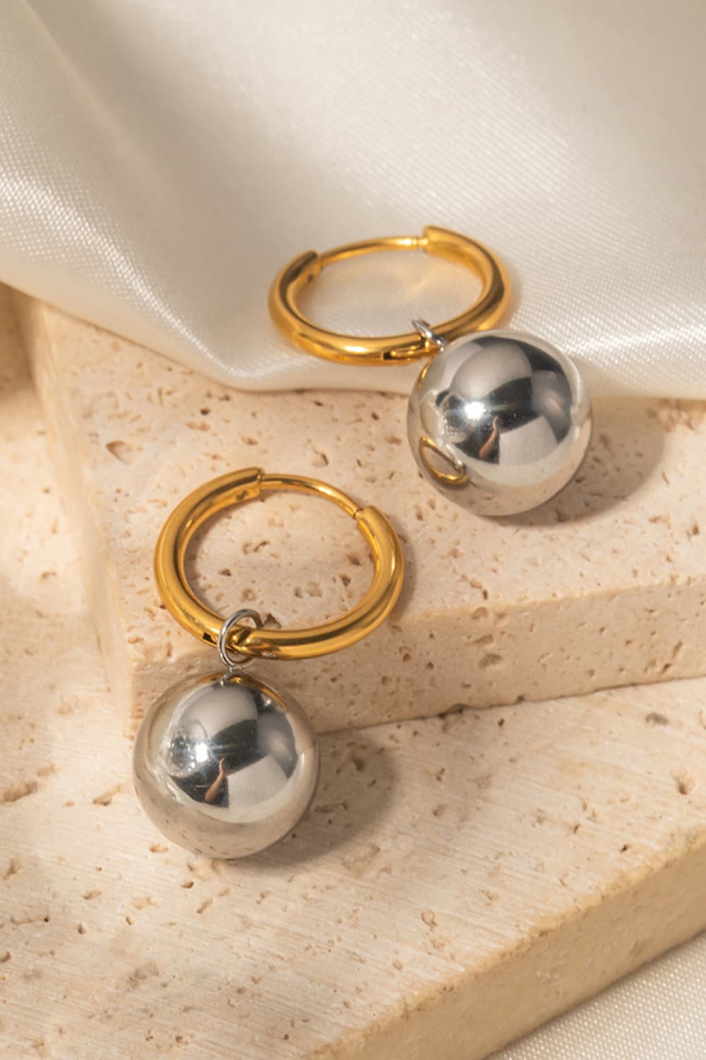 18K Gold-Plated Copper Ball Drop Earrings - Body By J'ne