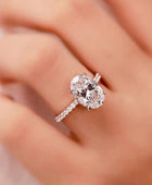 18K Platinum-Plated Side Stone Moissanite Ring - Body By J'ne