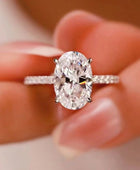 18K Platinum-Plated Side Stone Moissanite Ring - Body By J'ne