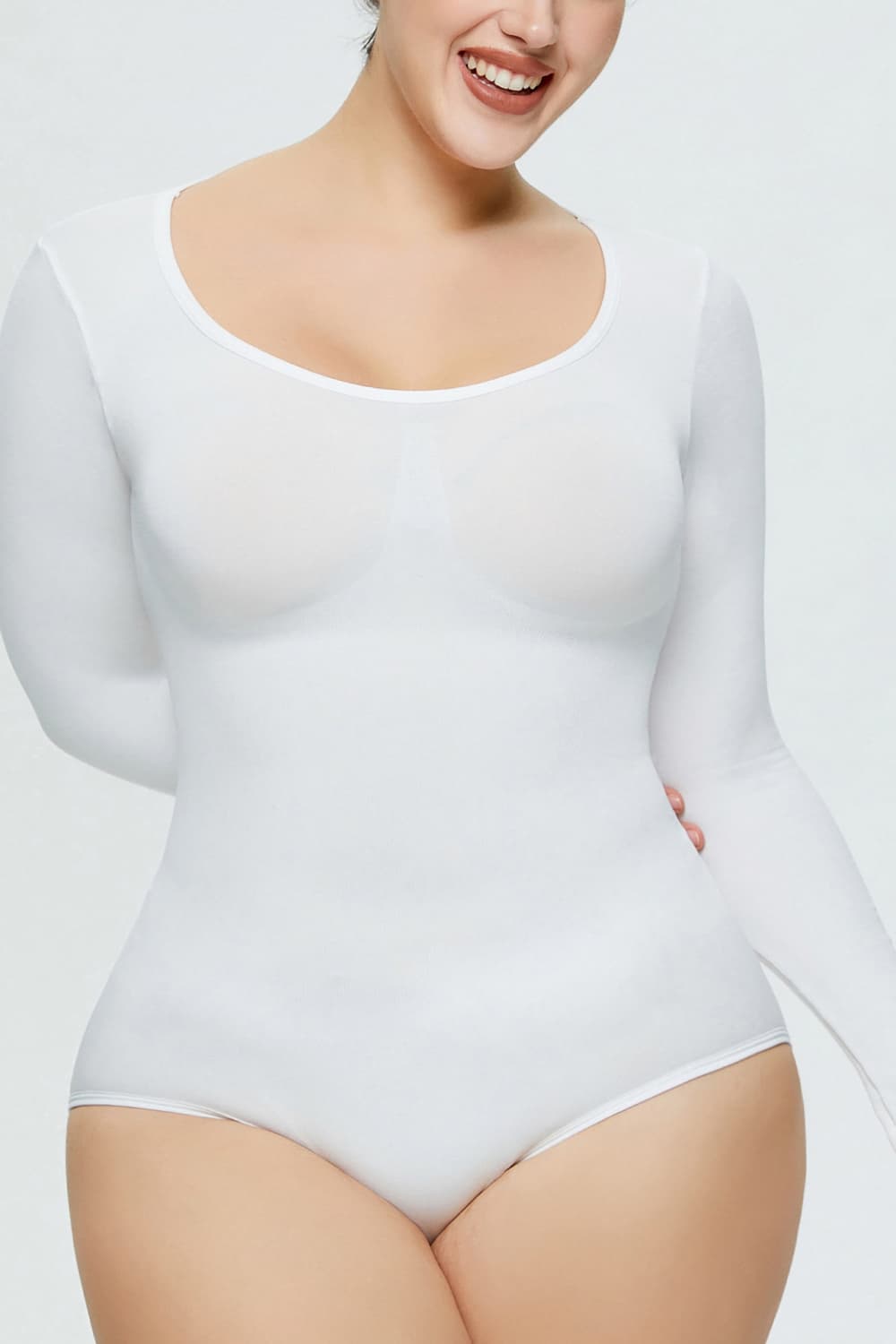 Full Size Long Sleeve Shaping Bodysuit - Body By J'ne