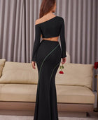 High Waist Contrast Maxi Skirt - Body By J'ne