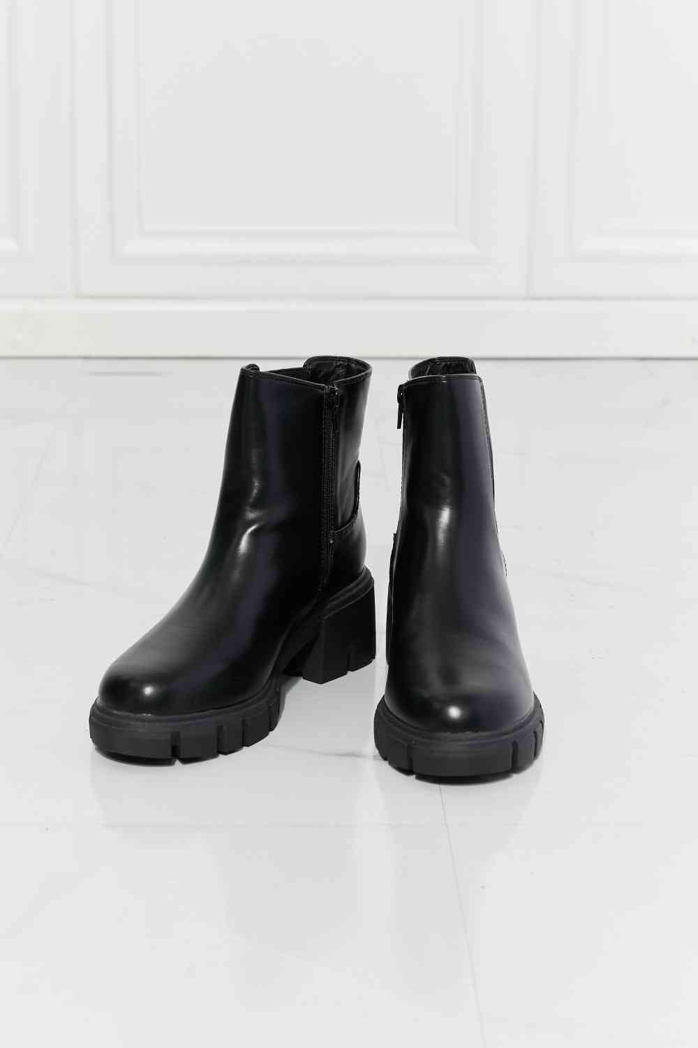 What It Takes Lug Sole Chelsea Boots in Black - Body By J'ne
