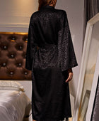 Leopard Tie Waist Satin Robe - Body By J'ne