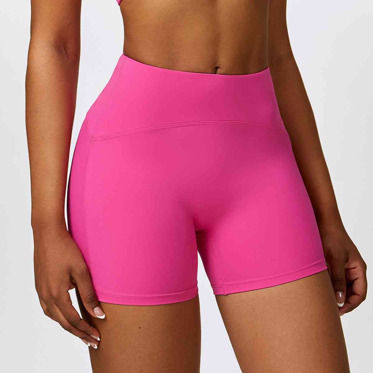 Wide Waistband Slim Fit Sports Shorts - Body By J'ne