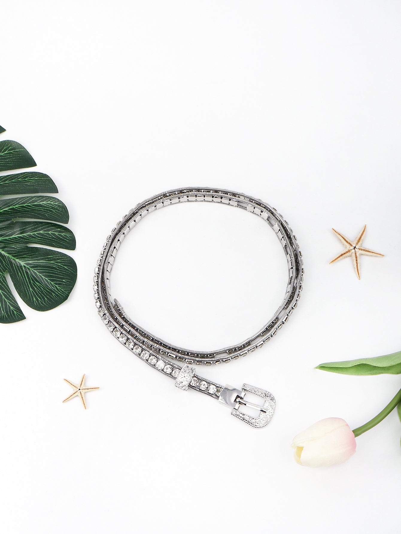 Rhinestone Metal Belt - Body By J'ne