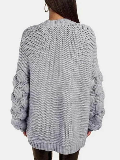 Open Front Long Sleeve Cardigan - Body By J'ne