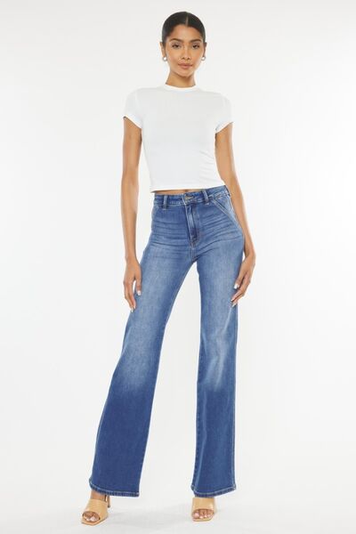 Kancan Ultra High Waist Gradient Flare Jeans - Body By J'ne