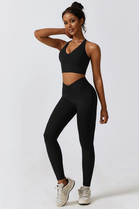 Crisscross Sports Bra and Leggings Set - Body By J'ne