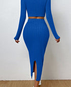 Long Sleeve Top and Wrap Skirt Set - Body By J'ne
