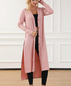 Button Up High-Low Long Sleeve Slit Cardigan - Body By J'ne