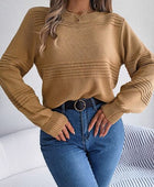 Round Neck Long Sleeve Sweater - Body By J'ne