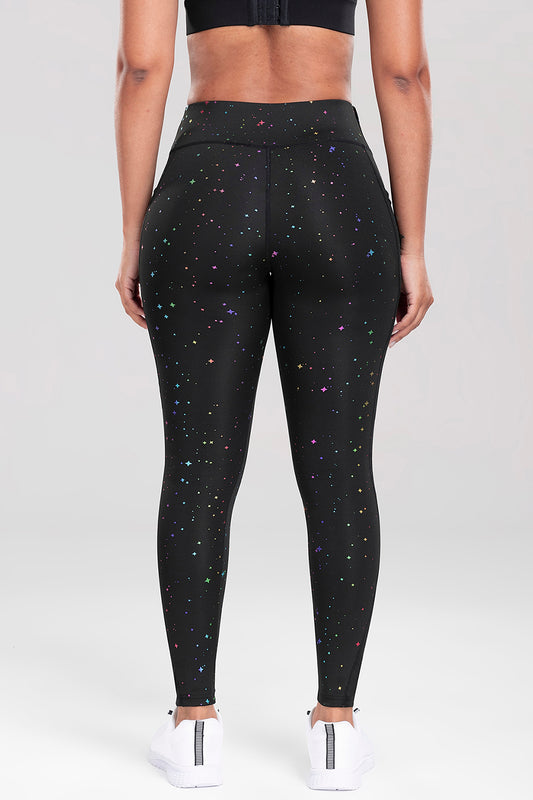 Printed High Waist Active Pants - Body By J'ne